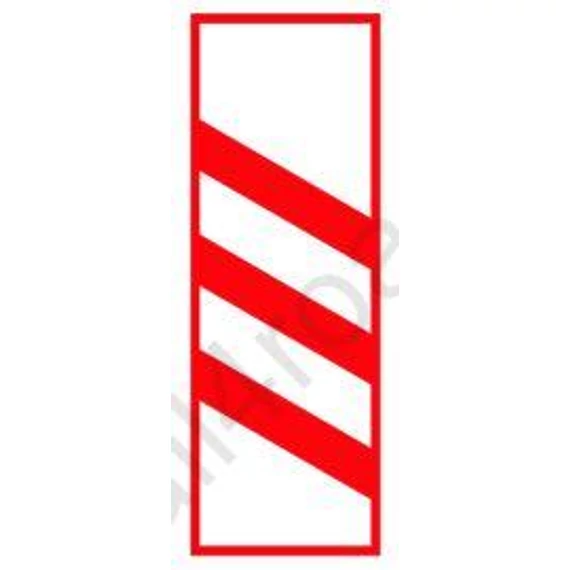 Vasúti átjáró előjelző (háromsávos, bal)