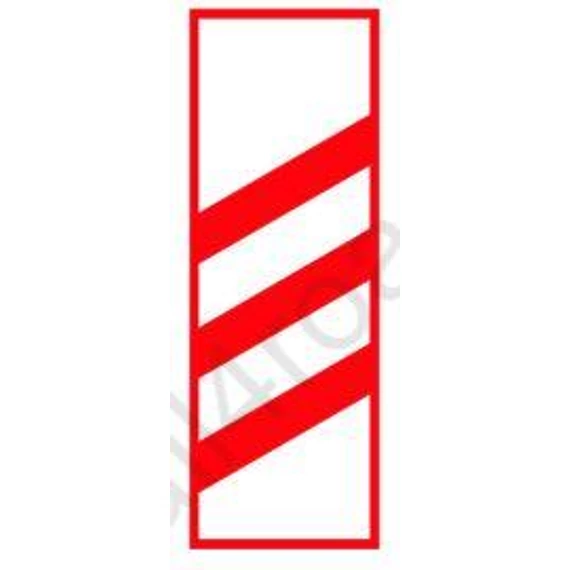 Vasúti átjáró előjelző (háromsávos, jobb)
