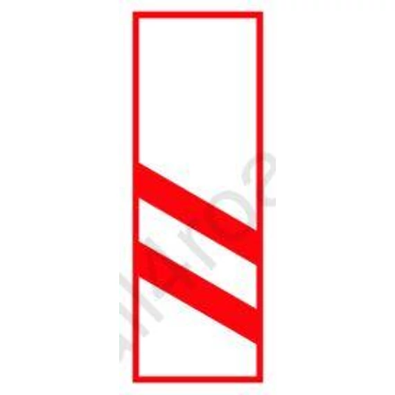 Vasúti átjáró előjelző (kétsávos, bal)