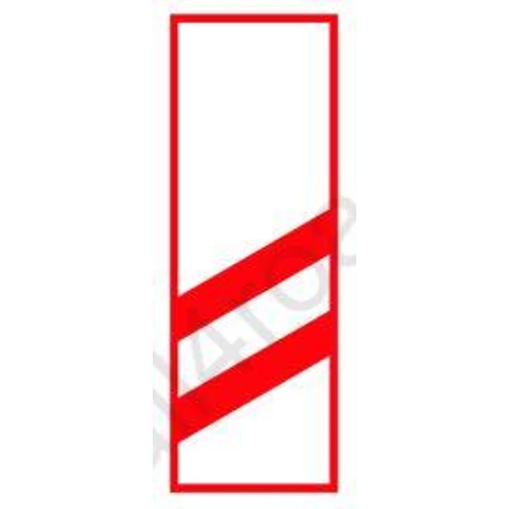 Vasúti átjáró előjelző (kétsávos, jobb)