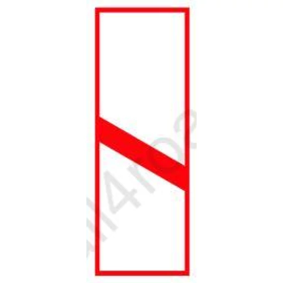 Vasúti átjáró előjelző (egysávos, bal)