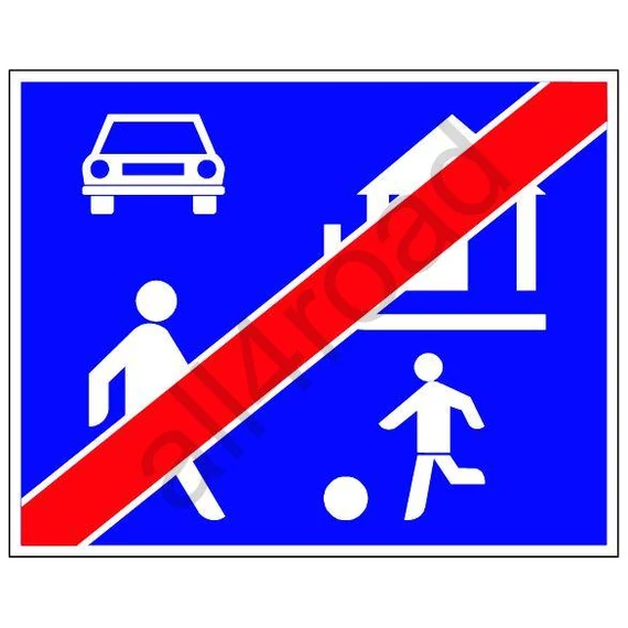 Lakó-pihenő övezet vége