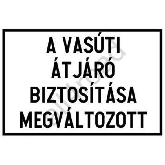 A vasúti átjáró biztosítása megváltozott