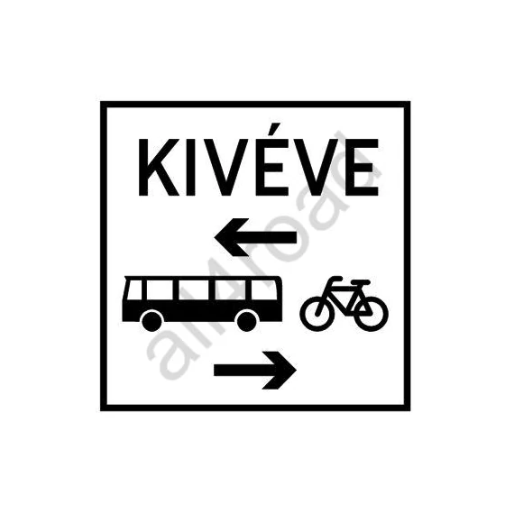 Keresztirányban kétirányú autóbusz és kerékpáros forgalom