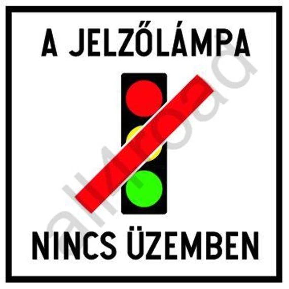 Üzemen kívüli jelzőlámpa